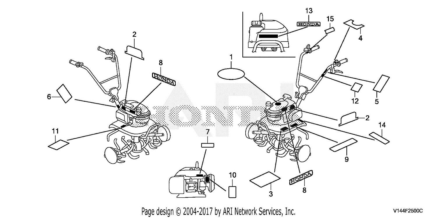 honda f220 tiller parts diagram