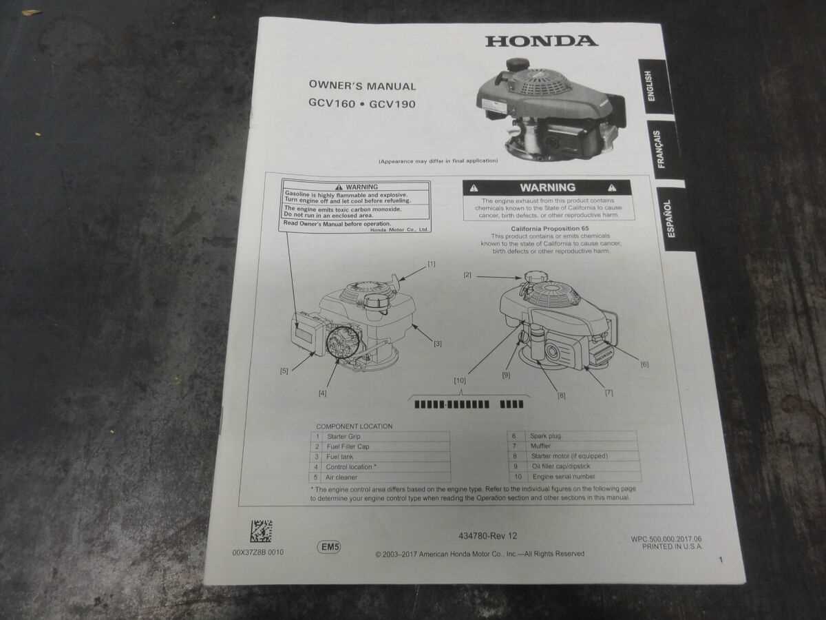 honda gcv 190 parts diagram