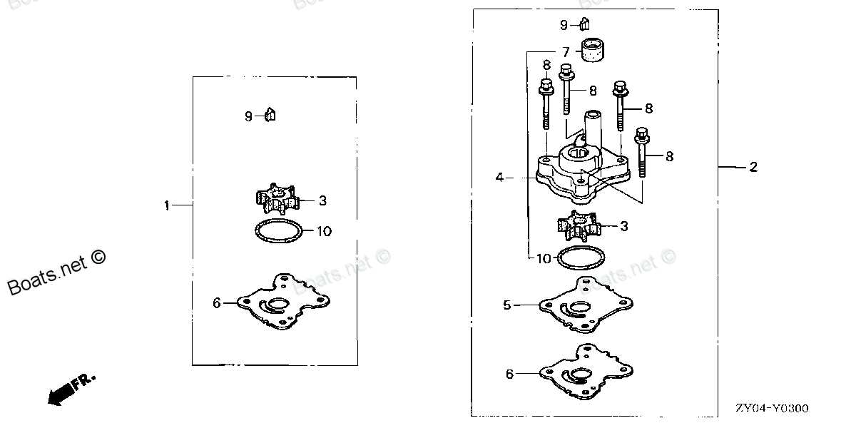 honda gx120 water pump parts diagram