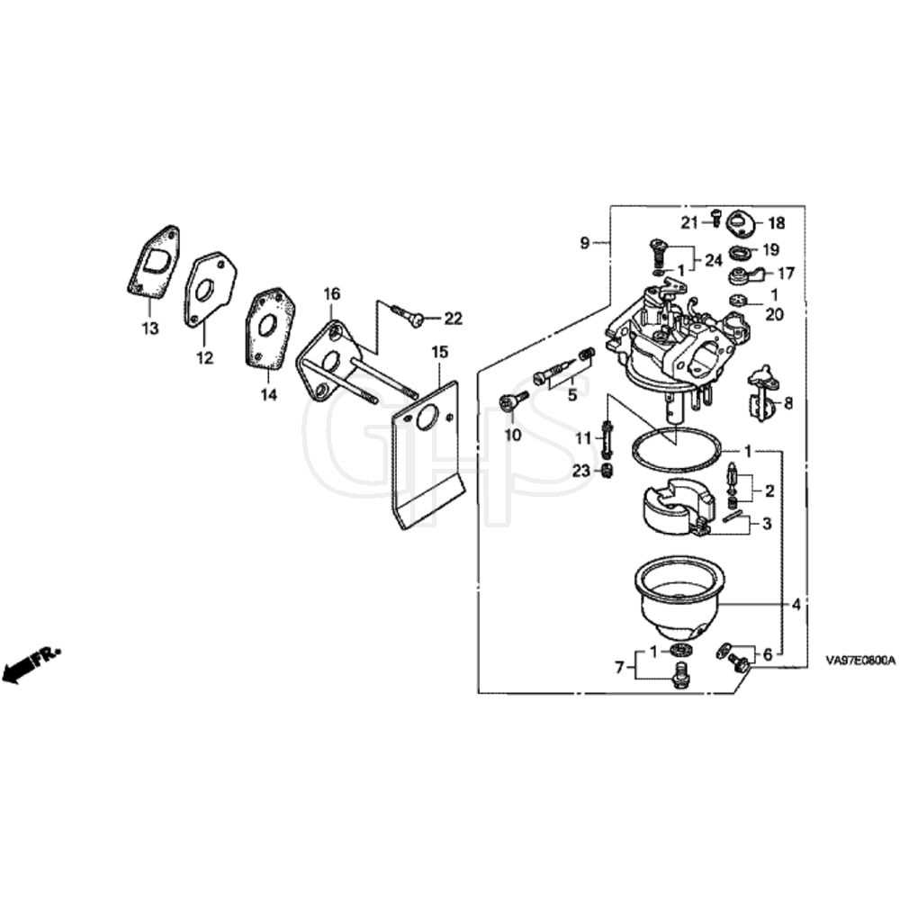 honda gx390 carburetor parts diagram