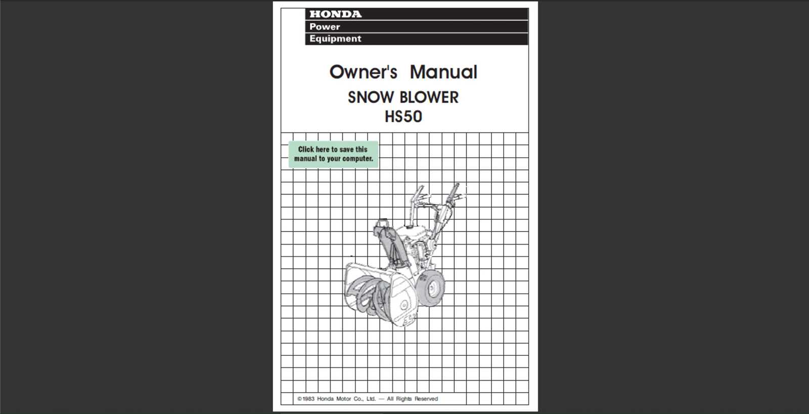 honda hs50 parts diagram