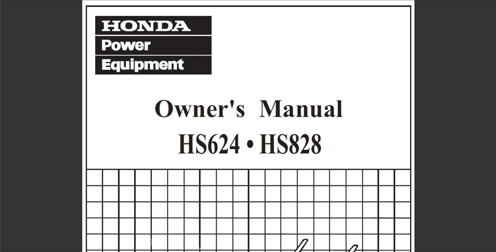 honda hs828 parts diagram