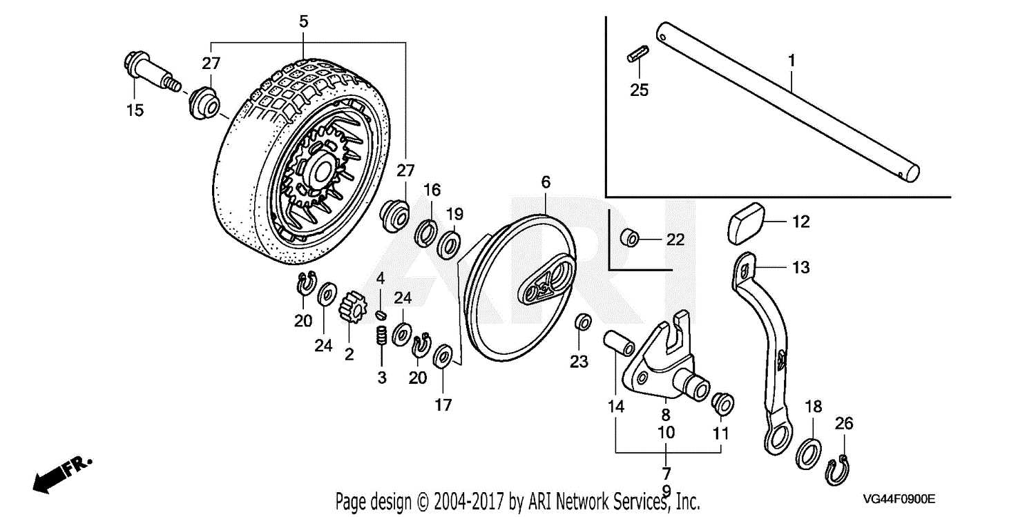 honda mower parts diagram