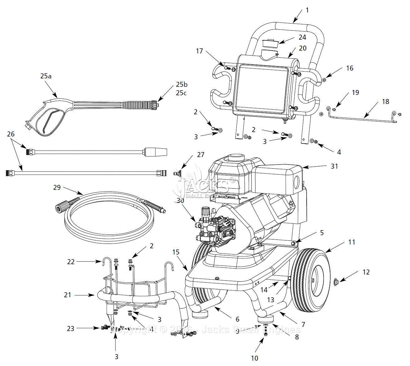 honda power washer parts diagram