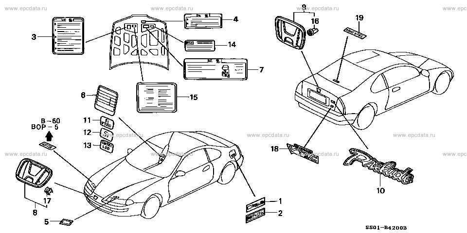 honda prelude parts diagram