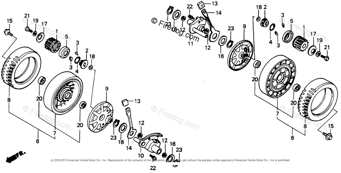 honda self propelled mower parts diagram