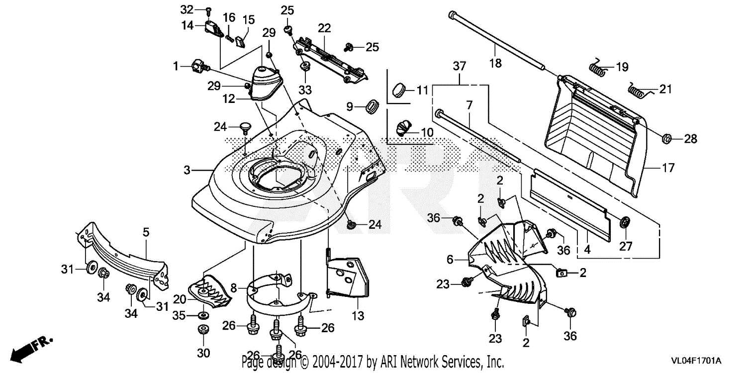 honda self propelled mower parts diagram