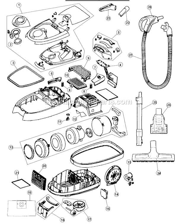 hoover windtunnel parts diagram