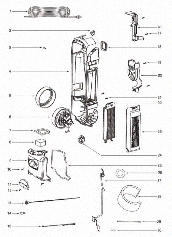 hoover windtunnel parts diagram