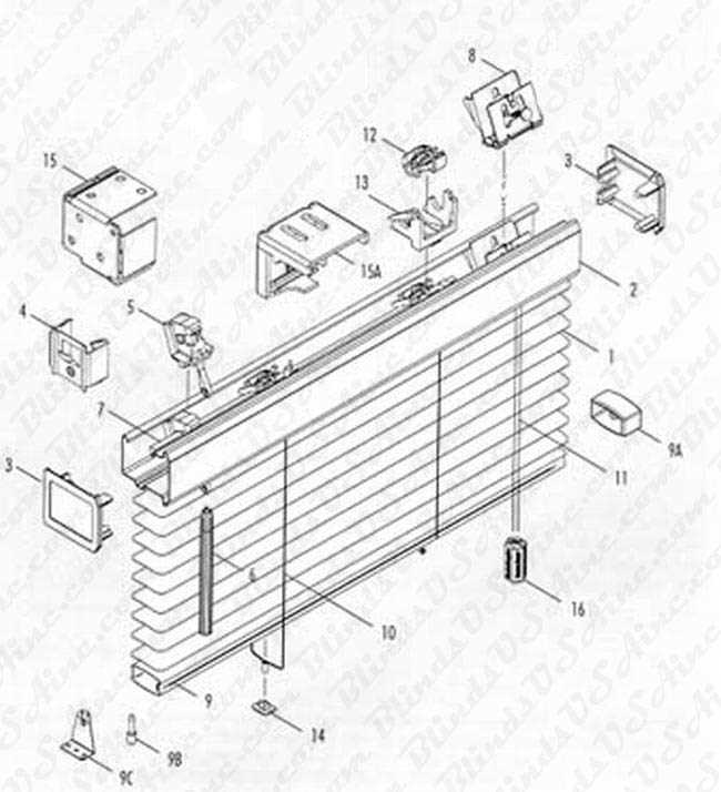 horizontal blinds parts diagram