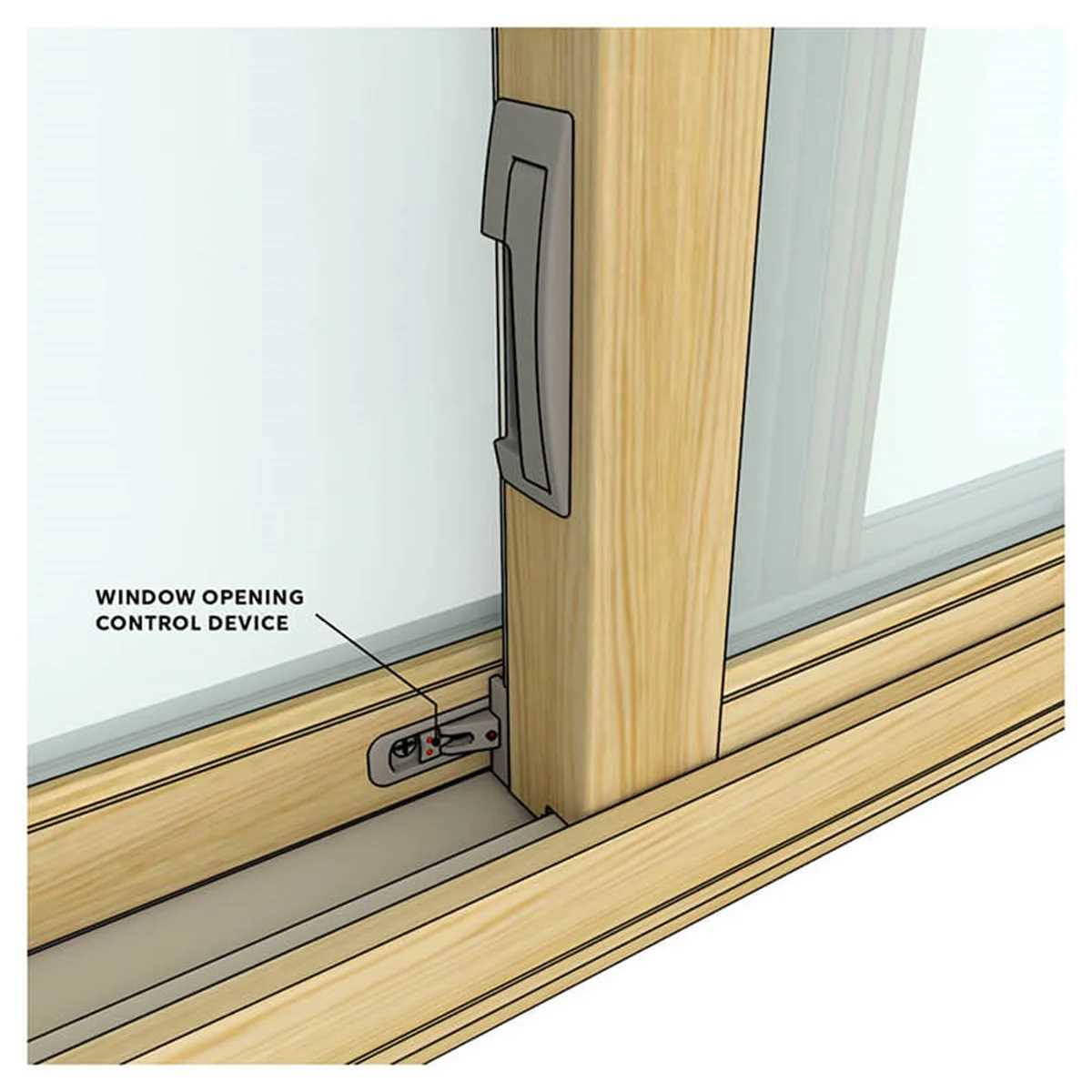 horizontal sliding window parts diagram