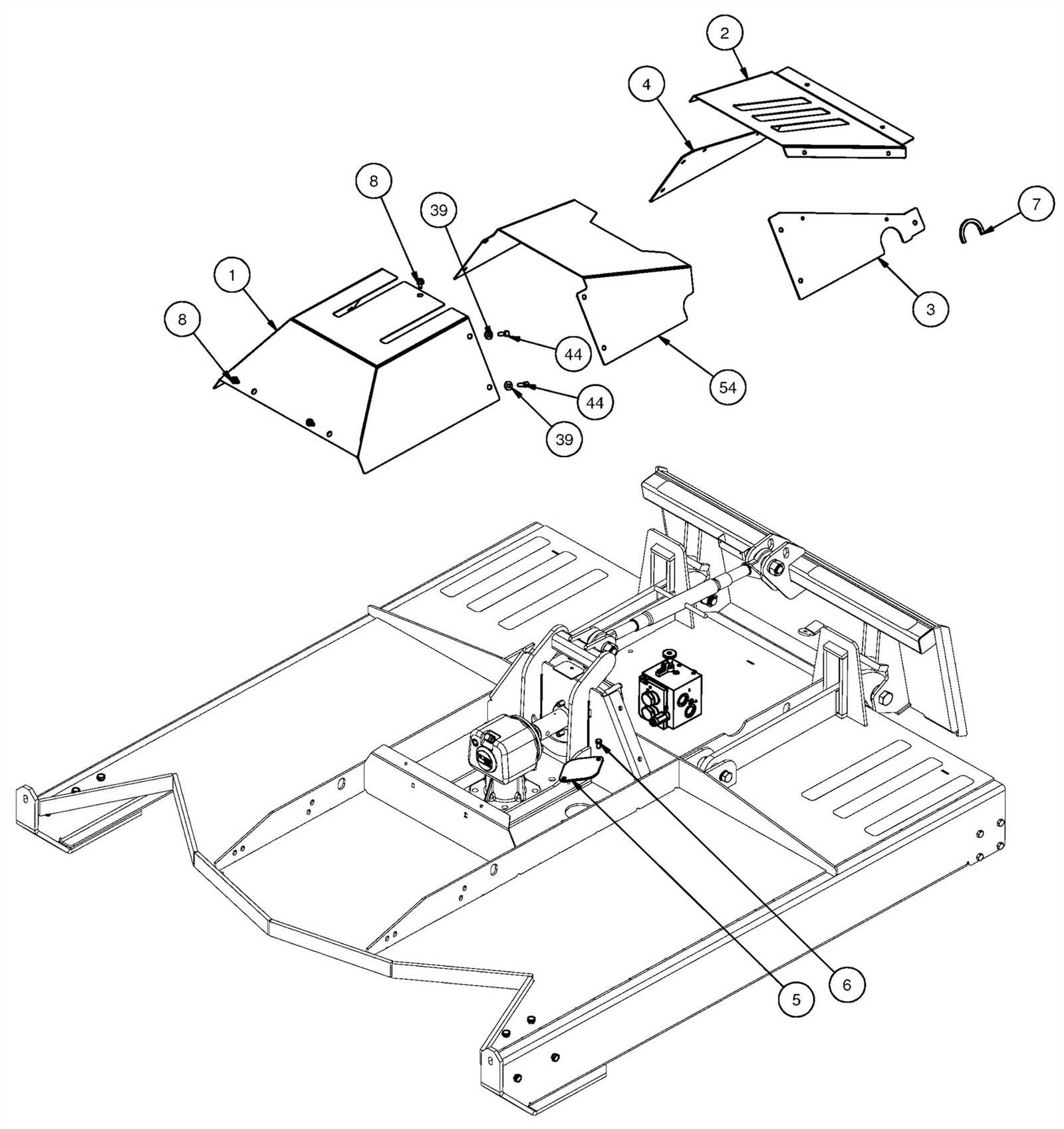 howse bush hog parts diagram