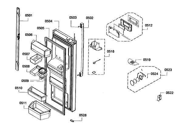 bosch refrigerator parts diagram