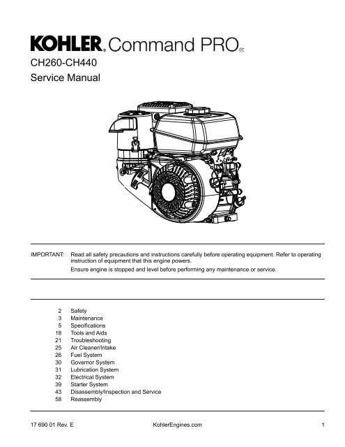 kohler command 22 hp engine parts diagram