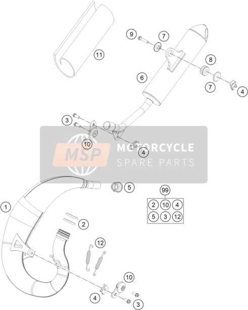 exhaust parts diagram