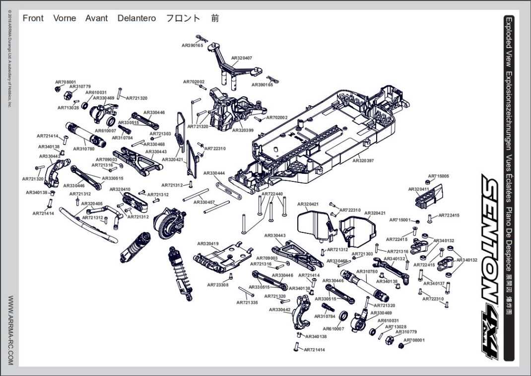 arrma senton parts diagram