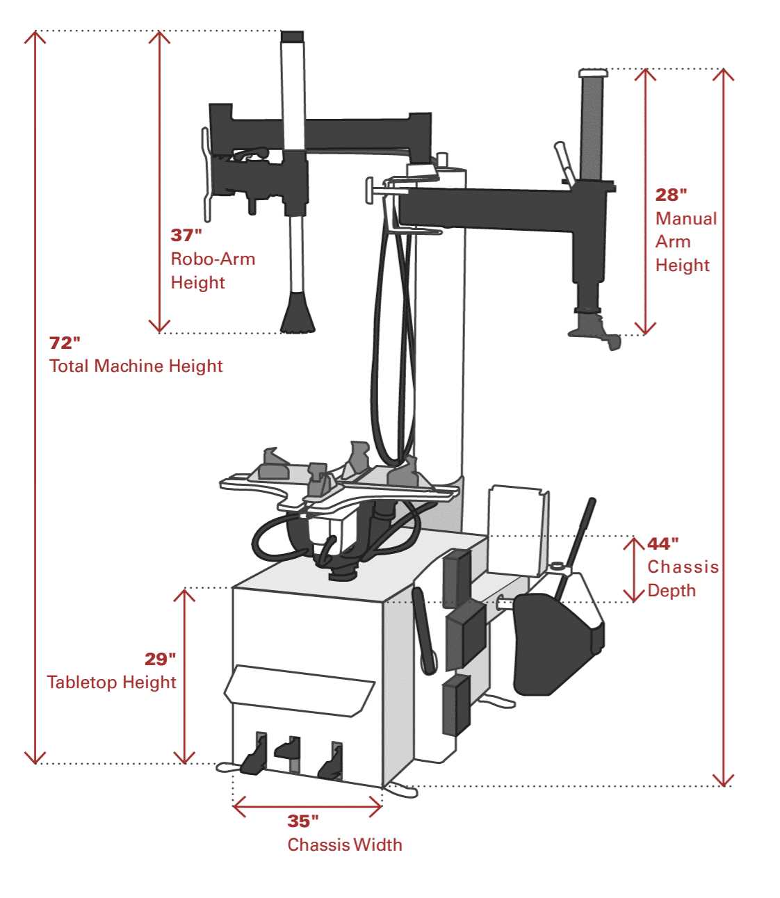 hunter tire machine parts diagram