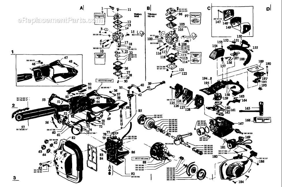 husqvarna 120 chainsaw parts diagram