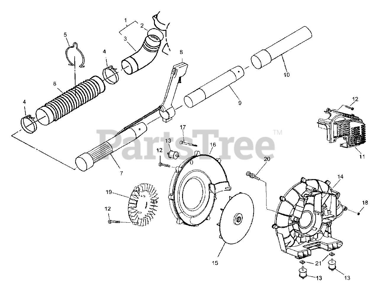 husqvarna 125b blower parts diagram