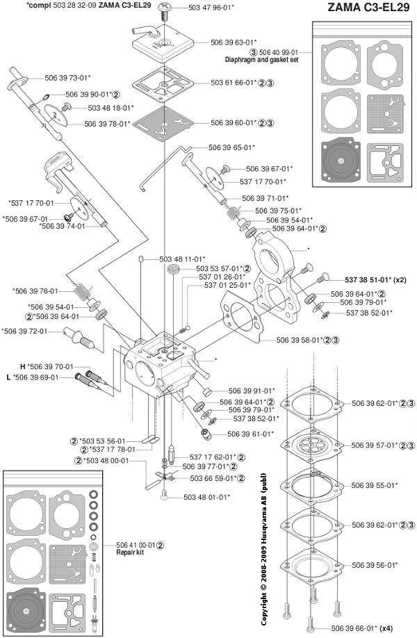 husqvarna 390xp parts diagram