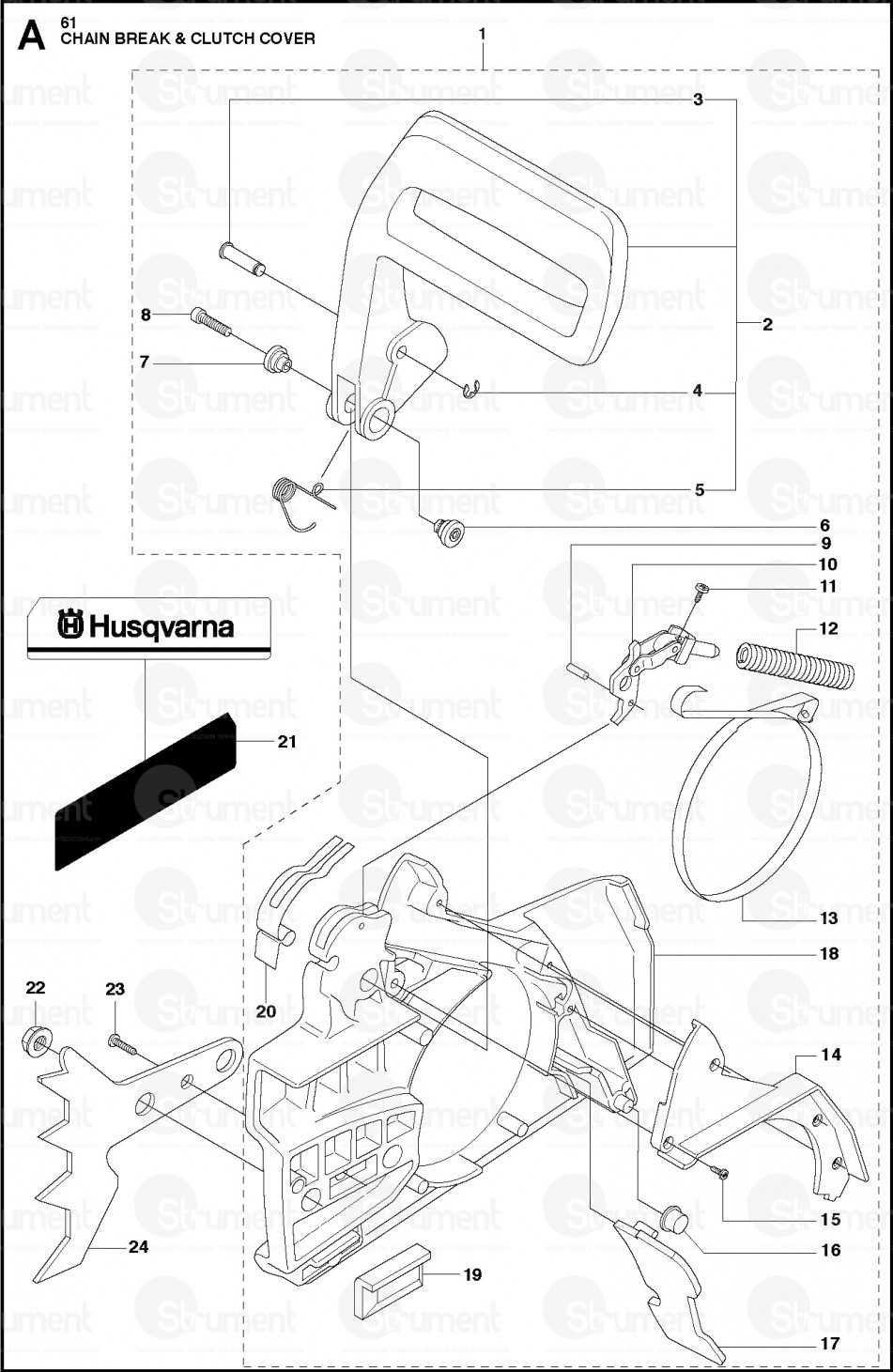 husqvarna 440e parts diagram