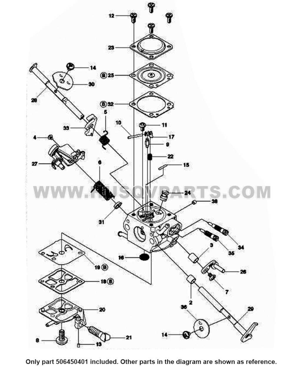 husqvarna 450 x torq parts diagram