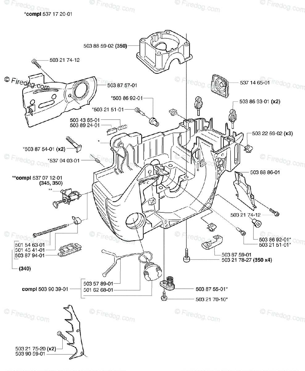 husqvarna 51 chainsaw parts diagram