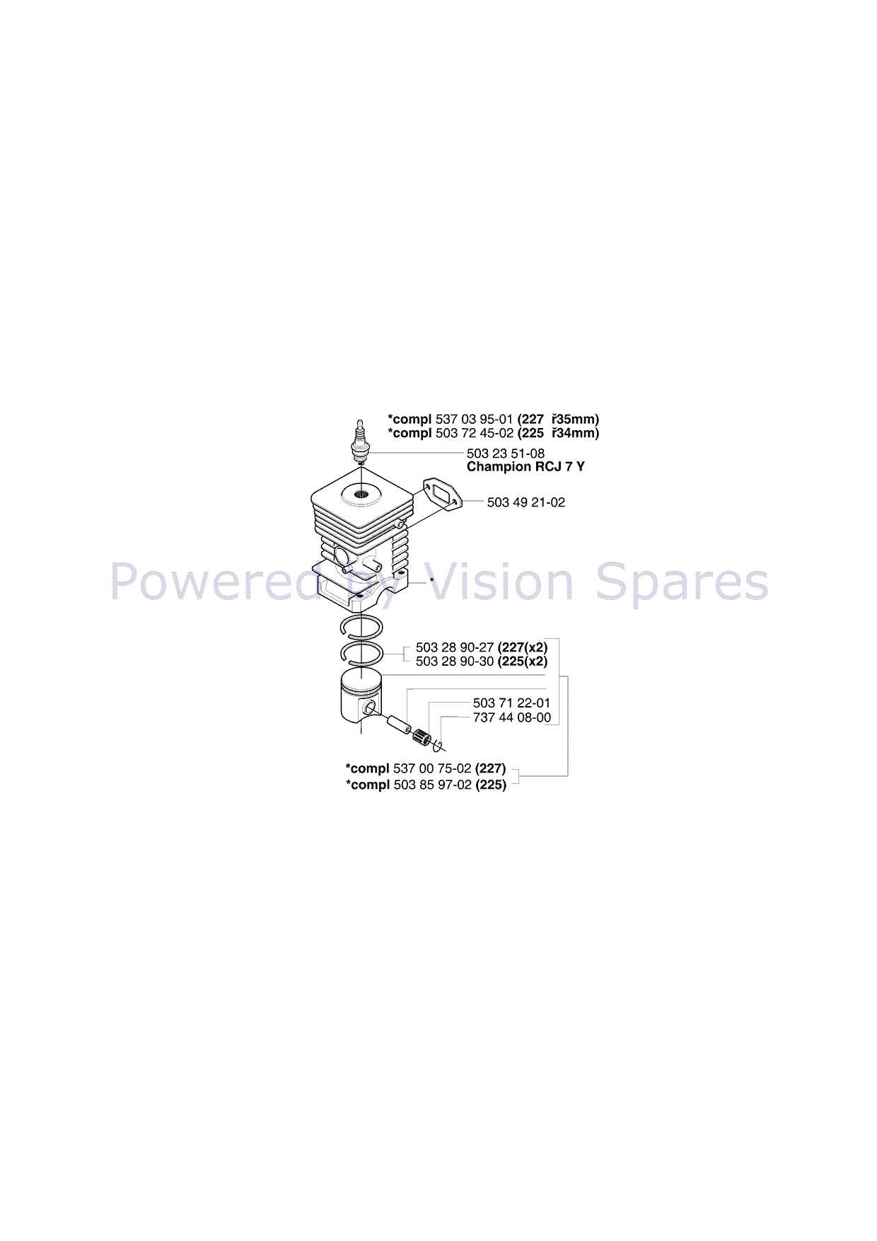 husqvarna st 227 parts diagram