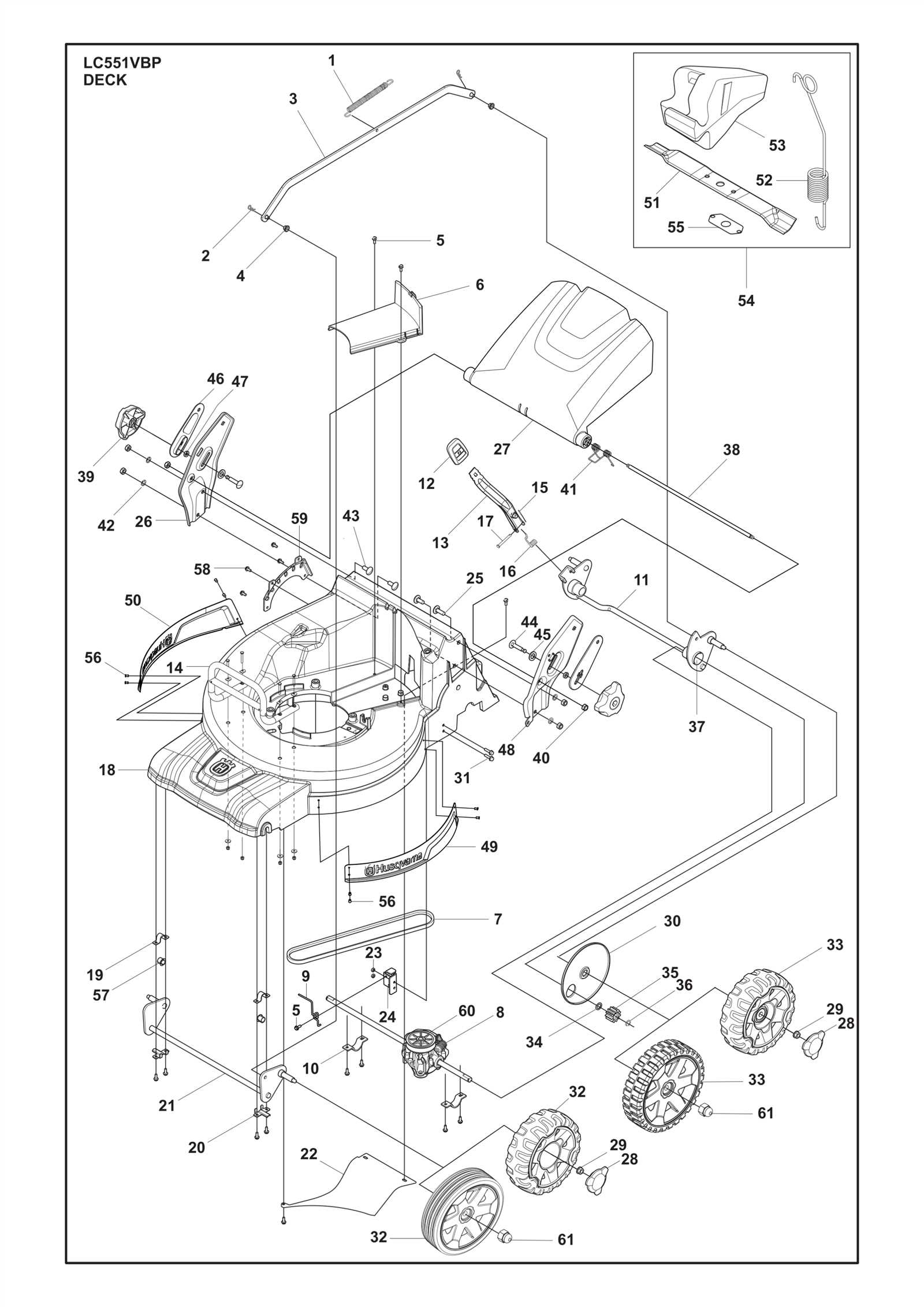 husqvarna yth2042 parts diagram