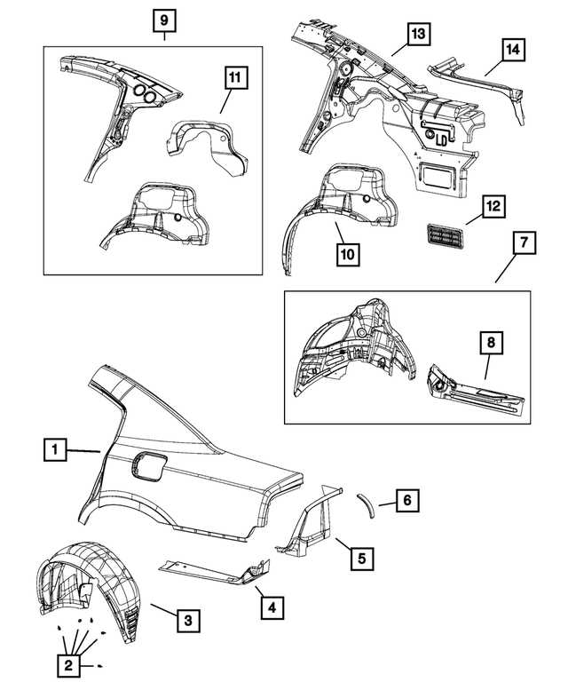 dodge charger body parts diagram