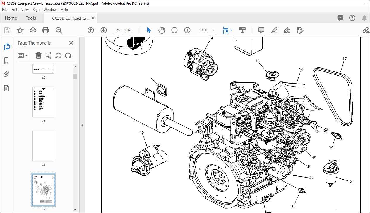 case cx36b parts diagram