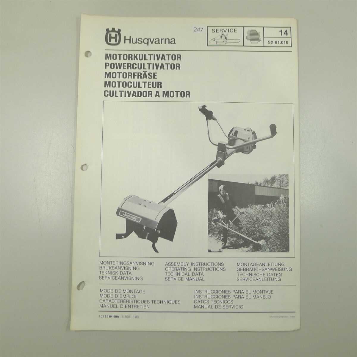 husqvarna tiller parts diagram