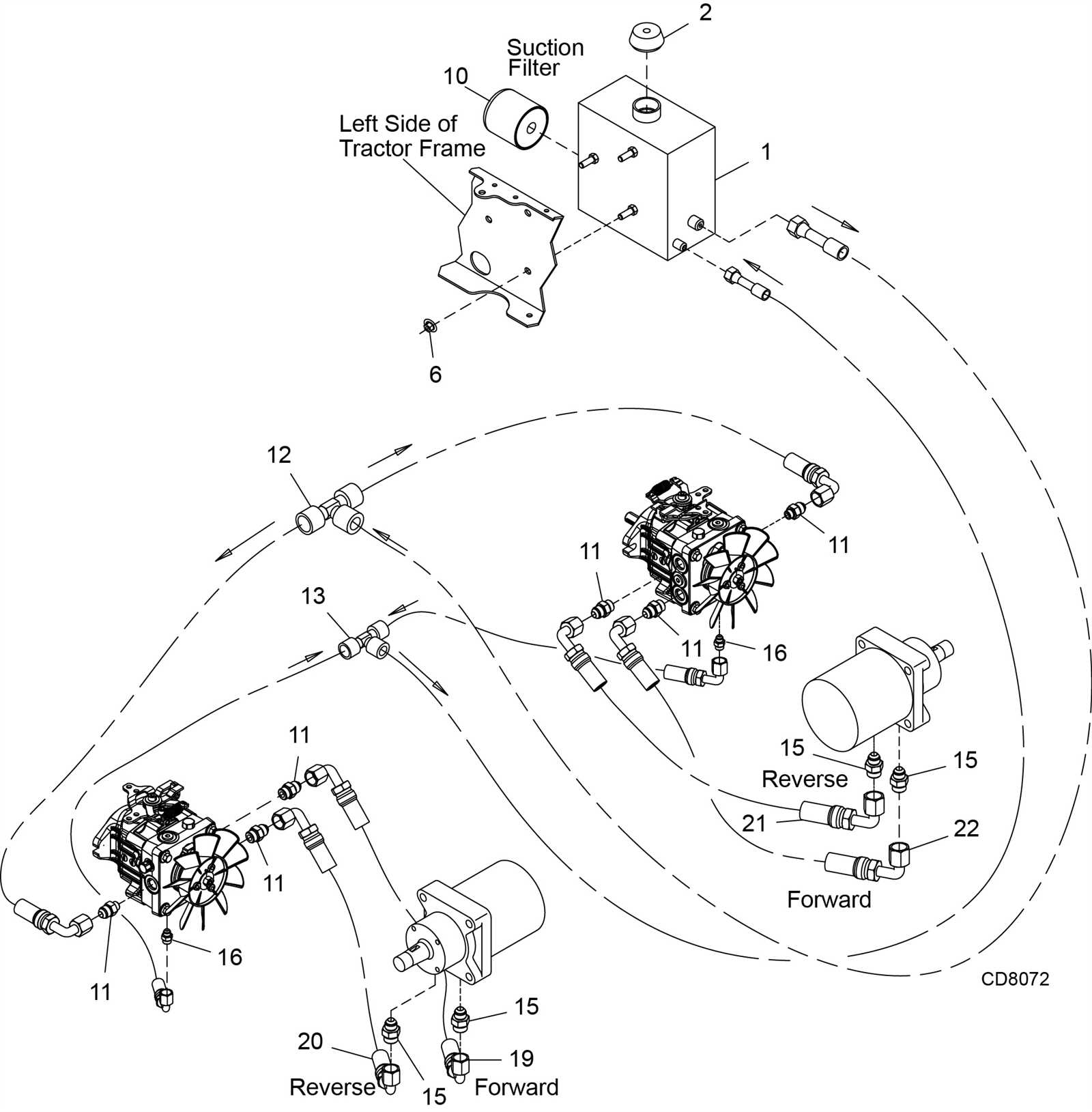 hydro gear pump parts diagram