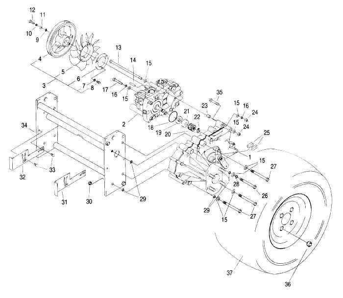 hydrostatic transmission parts diagram