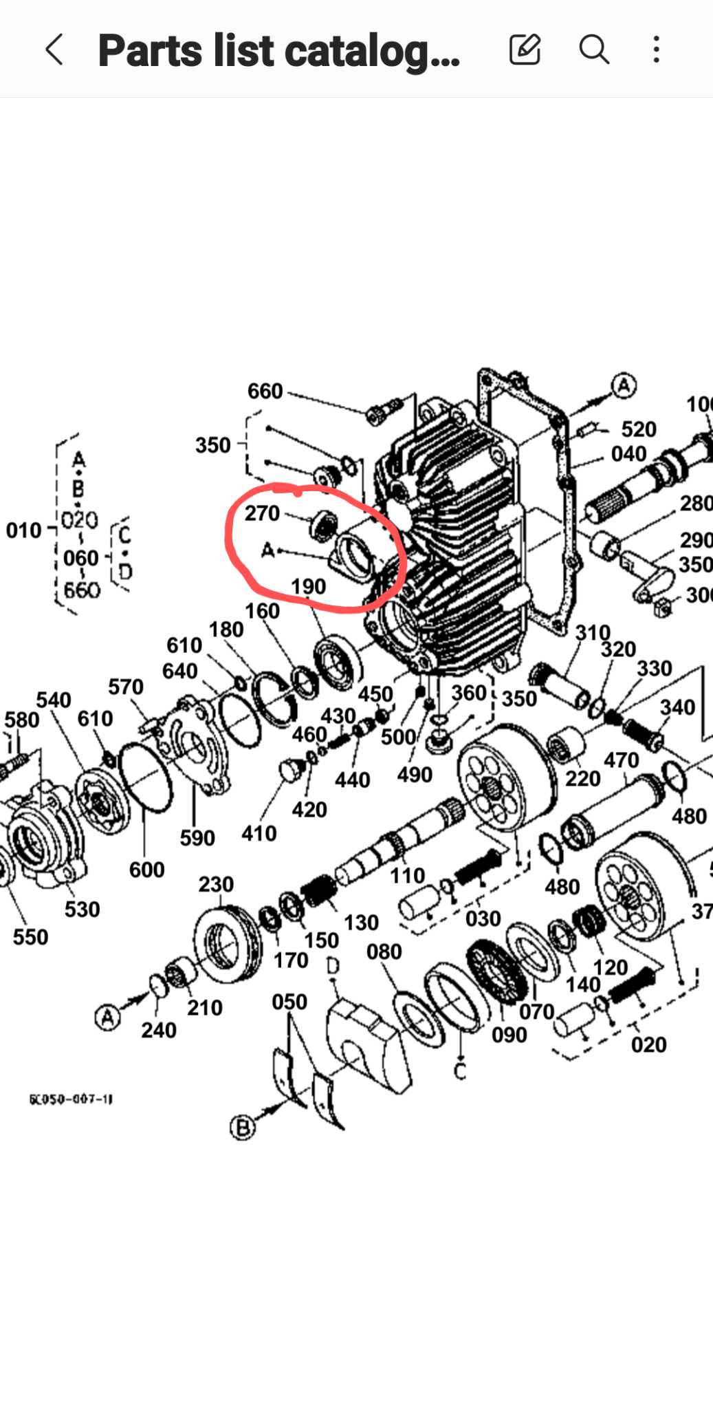 hydrostatic transmission parts diagram