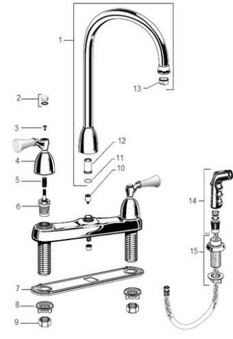 american standard hampton faucet parts diagram