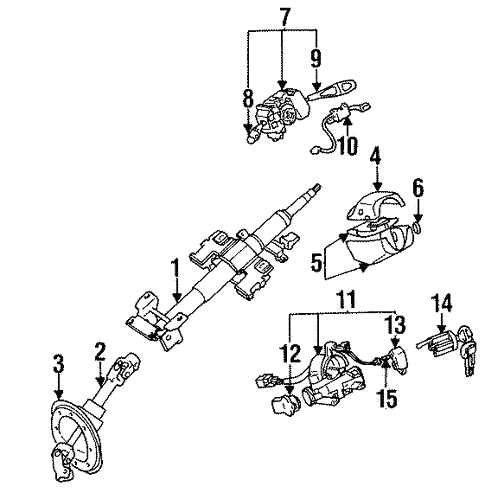 ford steering column parts diagram