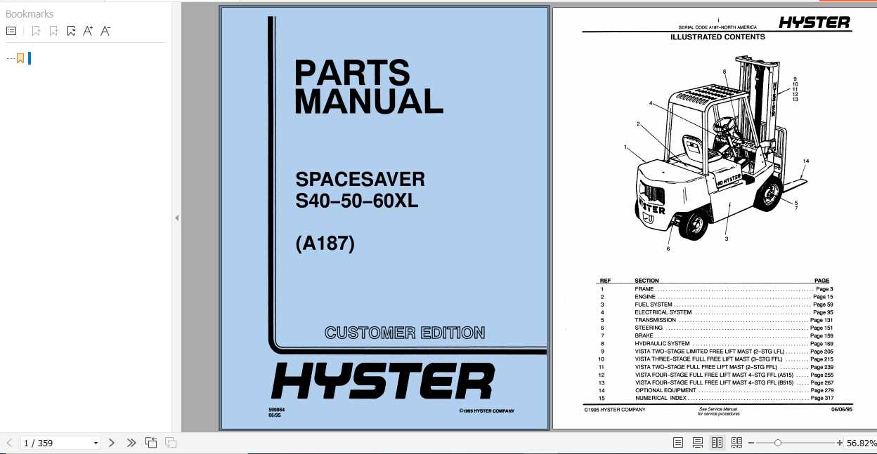 hyster forklift parts diagram