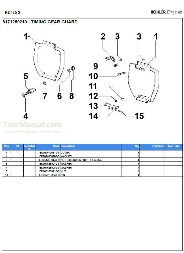 kohler parts diagram