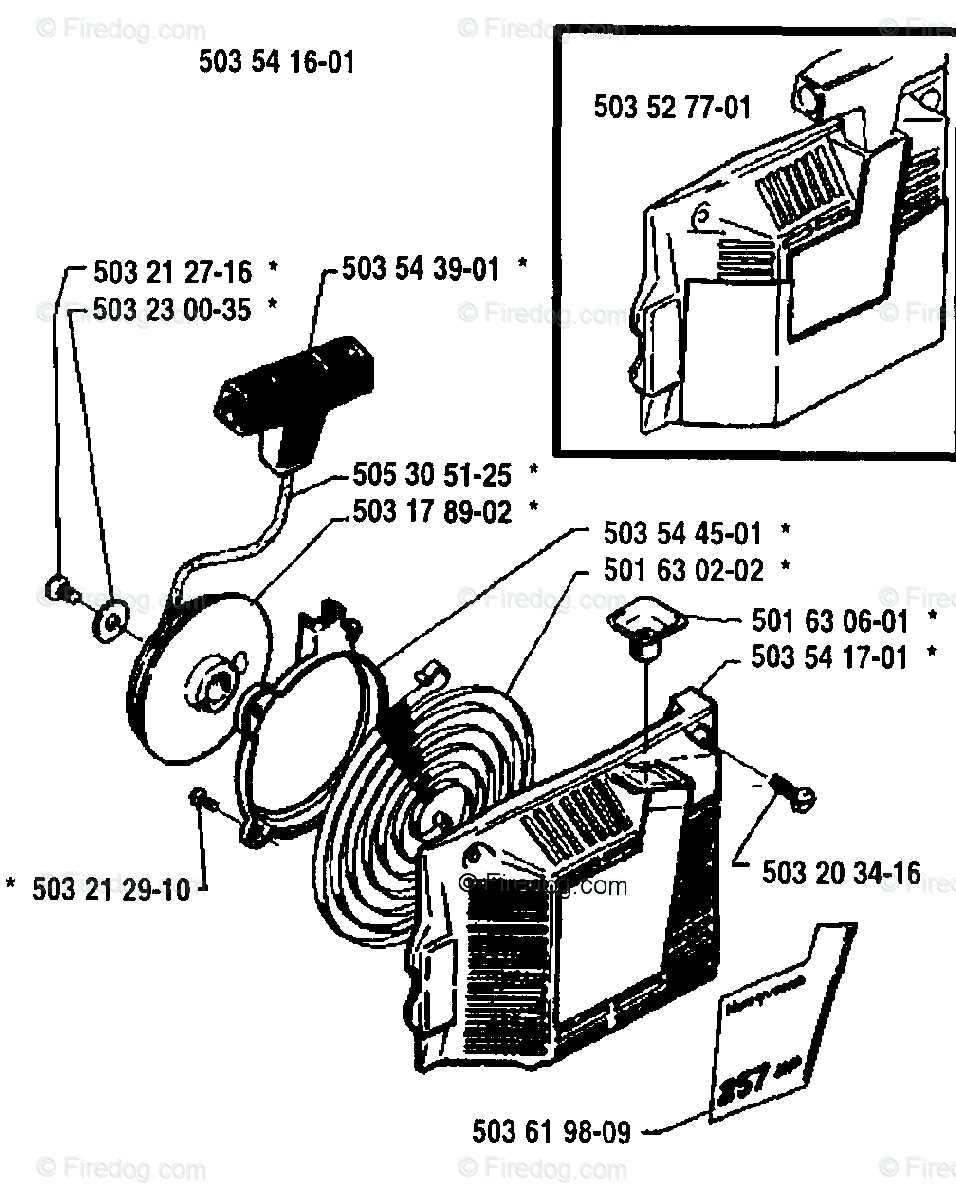 husqvarna 257 parts diagram