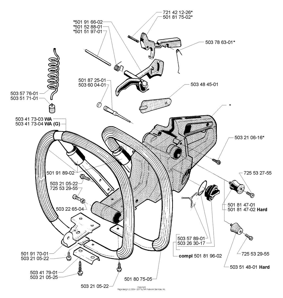 husqvarna 51 chainsaw parts diagram