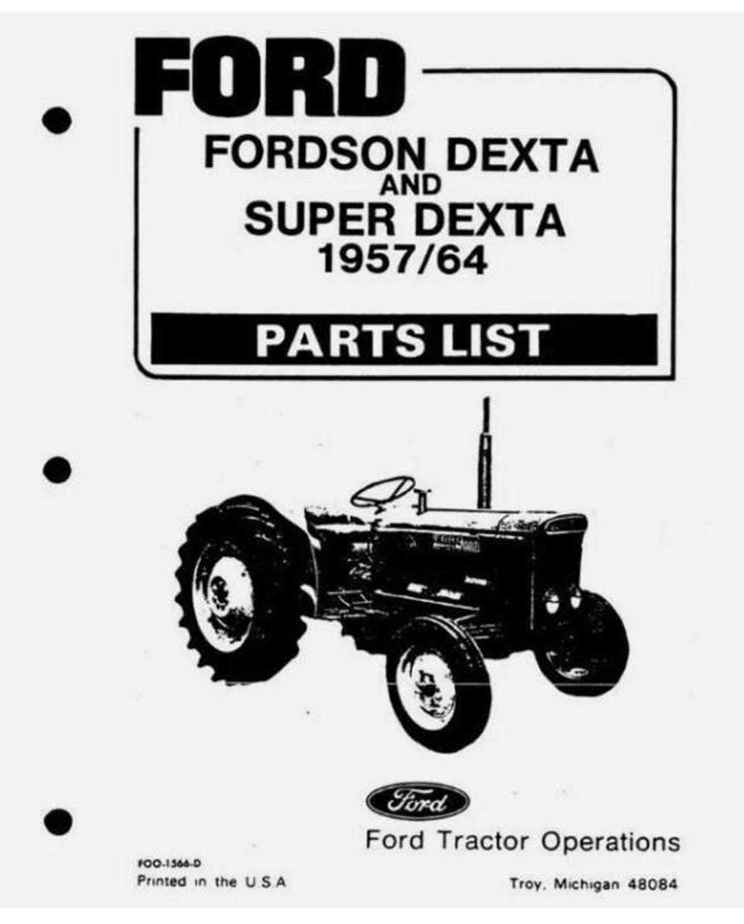 ford 4600 parts diagram