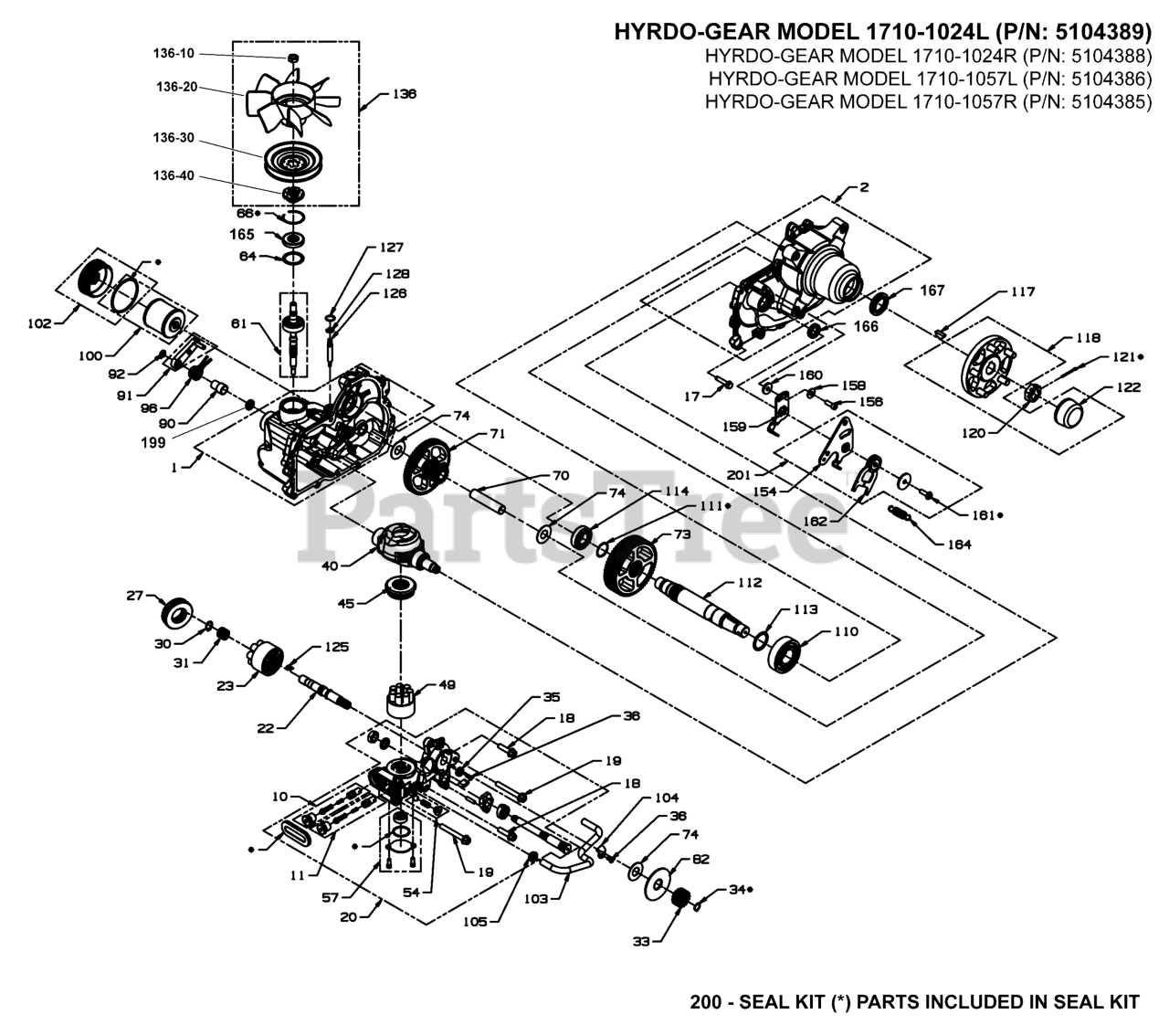 hydro gear zt 4400 parts diagram