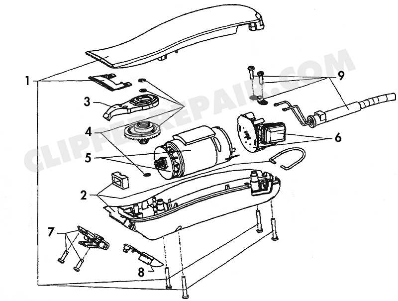 assembly wahl clipper parts diagram