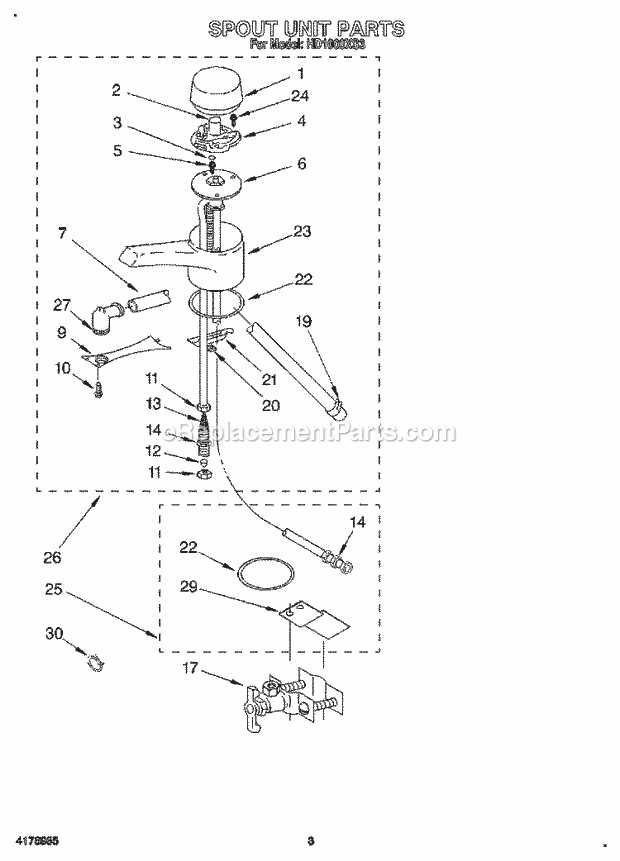 whirlpool gas water heater parts diagram