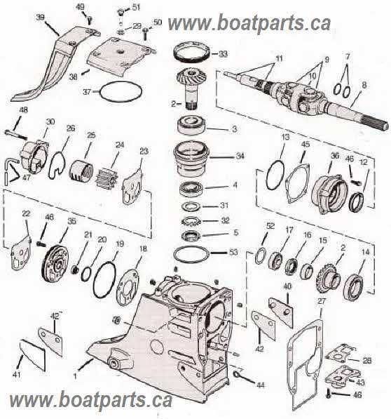 inboard outboard motor parts diagram