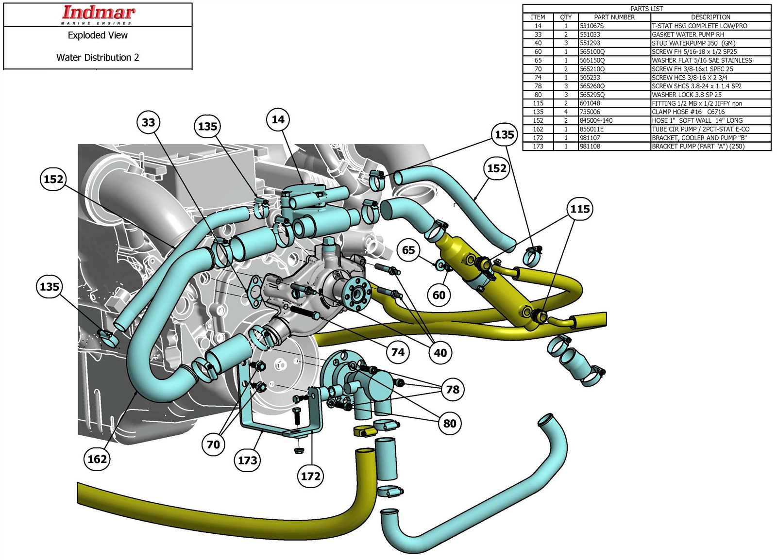 indmar marine engine parts diagram