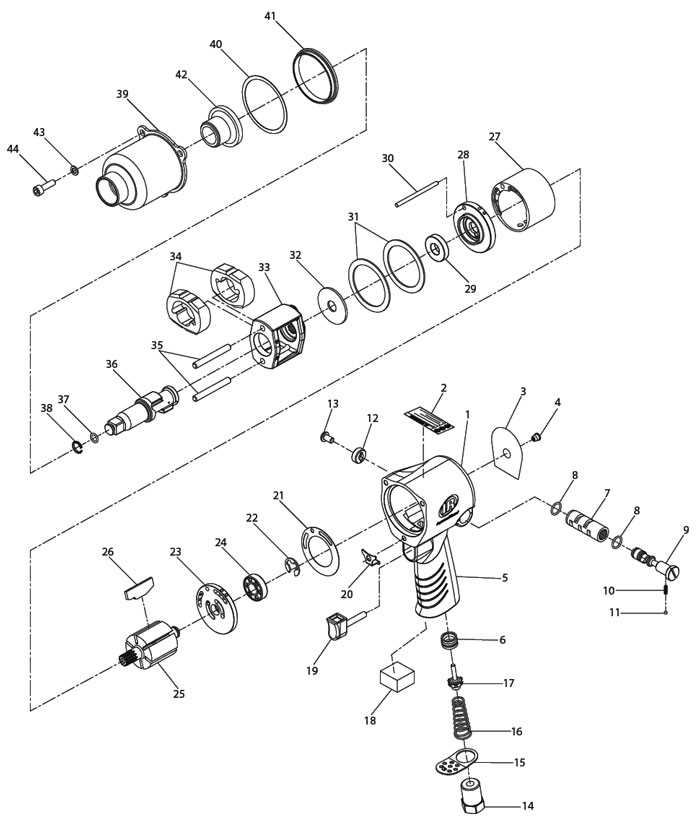 ingersoll rand impact parts diagram