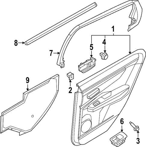 interior car door parts diagram