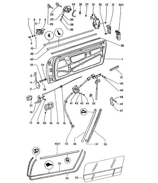 interior car door parts diagram